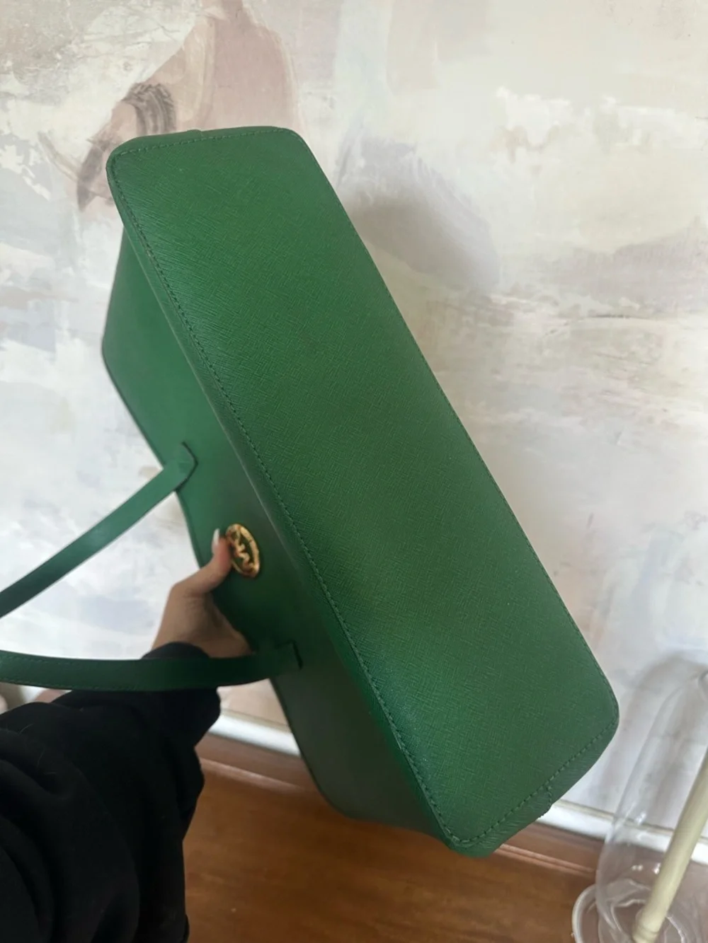 Michael Kors Green Jet Set Travel Tote Bag GUC